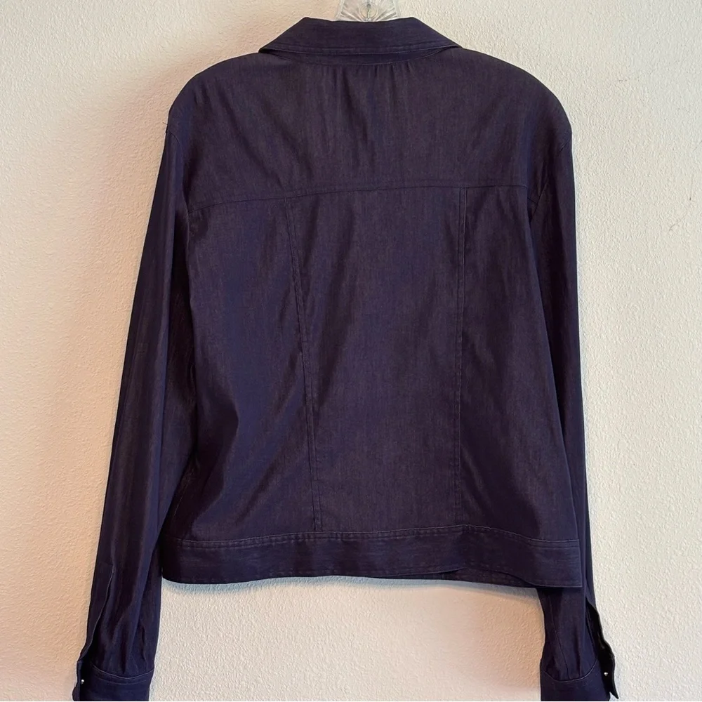 EUC Japan ET Chine Women's Blue Button-Up Jacket SZ 12